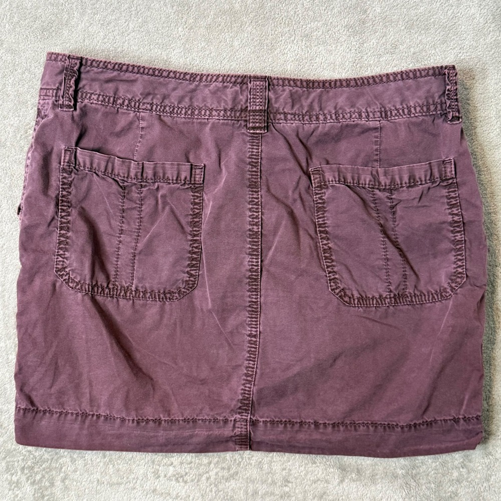 Old Navy y2k Cargo Mini Skirt Size 6 Purple Utility Gorpcore Indie Goblin BOHO - Picture 5 of 8